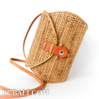 purses batural straw rattan bags handmade women style classic